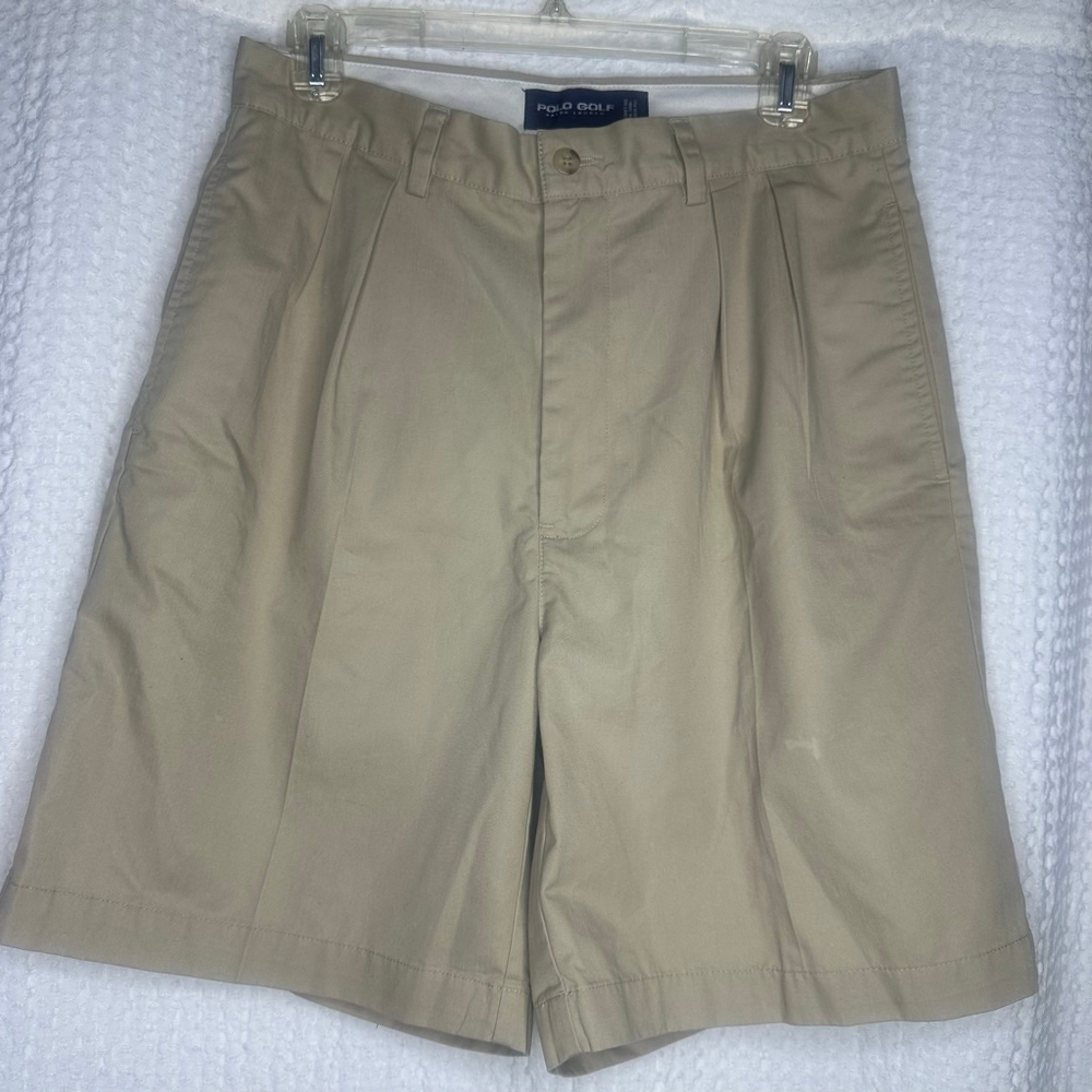 Men's Polo Golf Ralph Lauren Waist 32 Shorts Beige Khaki Tan Chinos